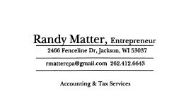 Photo of Randy Matter, Entrepreneur Photo of Randy Matter, Entrepreneur